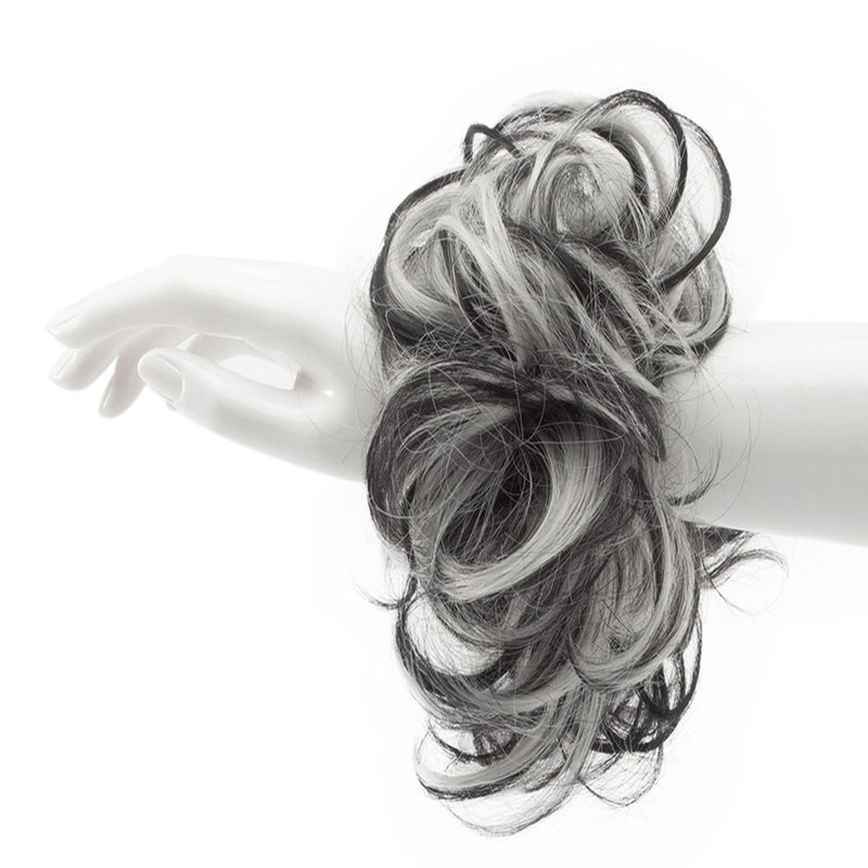 SLLIE Messy Hair Bun Extensions Chignons Hair Hair Scrunchie Scrunchy Updo Hairpiece - Image 4